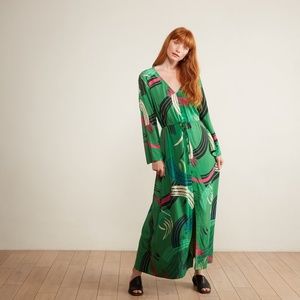 The Odells Paloma Paint-Swiped Maxi Kimono Dress
